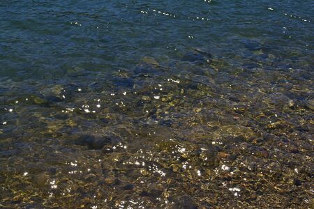 Close up of rocks in waterの写真素材