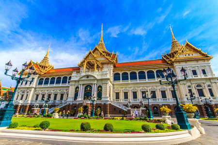 Chakri Throne Hall in the Grand Palace, Wat Phra Kaew in Bangkok in Thailand , many tourists attractions . From all over the world come to visit and enjoy the culture . Photography , architecture and Thailandのeditorial素材