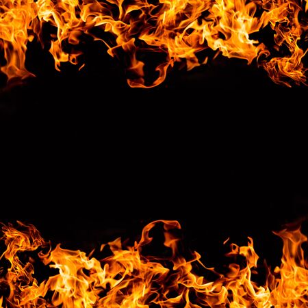 fire frame on dark for background use