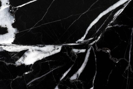 black marble and white line texture pattern background on high resolutionの写真素材