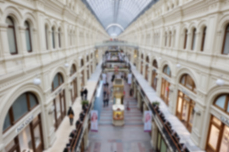 abstract blur of inside of department storeの写真素材