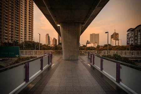 abstract sky walk in sunset time - can use to display or montage on productのeditorial素材