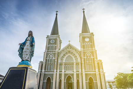 christ church in thailand chataburi province on day time and cloudscapeのeditorial素材