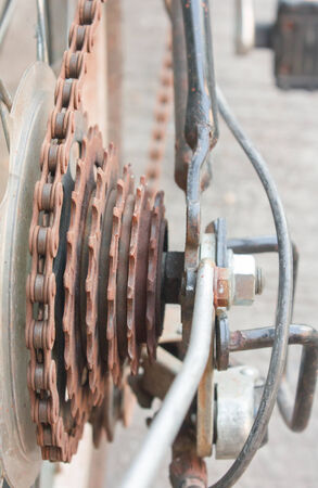 Bike gear has rustの写真素材