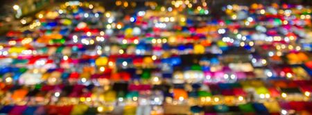 abstract blur focus colorfull night marketの写真素材