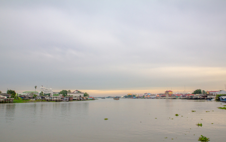 landscape Chao Phraya riverの写真素材
