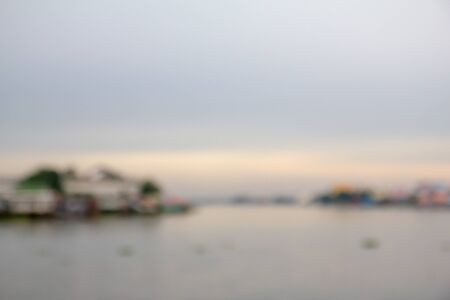 abstract blur focus chaopraya riverの写真素材