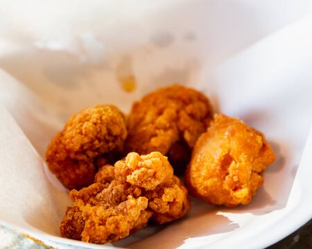 Fired chicken ballsの写真素材