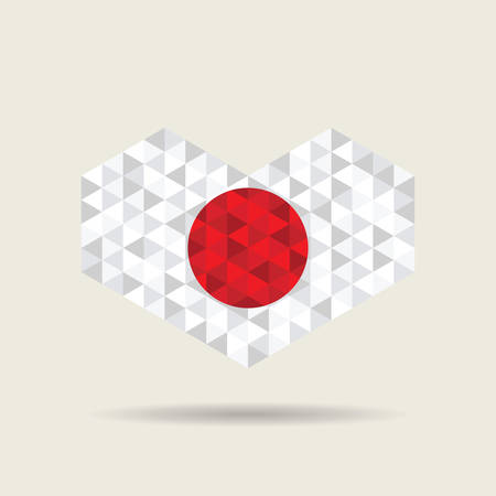 Heart of Japan Flagのイラスト素材