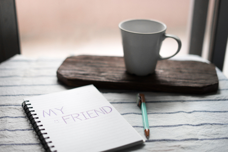 Note  my friend leisureの写真素材