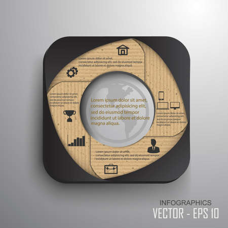 Paper progress steps, Vector design template,infographic designのイラスト素材