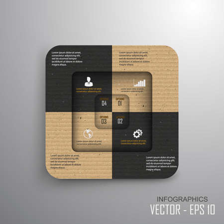 Paper progress steps, Vector design template,infographic designのイラスト素材