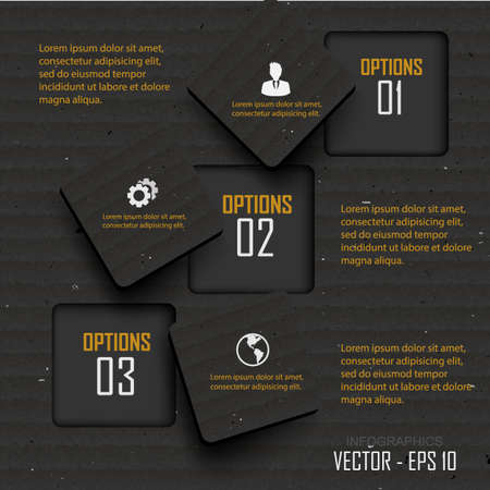 Paper progress steps, Vector design template,infographi c designのイラスト素材