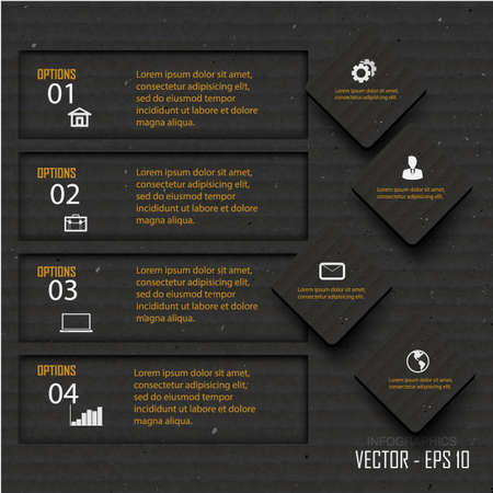 Paper progress steps, Vector design template,infographi c designのイラスト素材