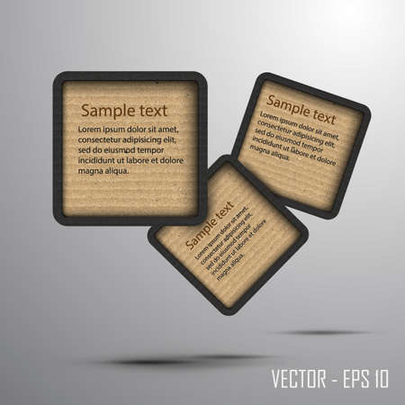 Vector design template.Cardboard texture. Vector illustrationのイラスト素材