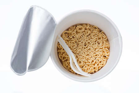 instant noodles isolatedの写真素材