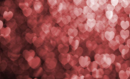 Abstract hearts bokeh backgroundの写真素材