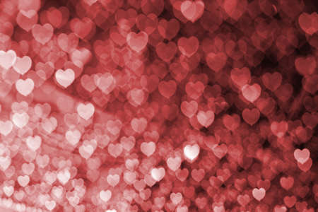 Abstract hearts bokeh backgroundの写真素材