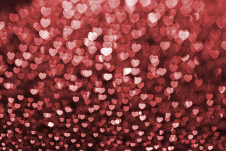 Abstract hearts bokeh backgroundの写真素材
