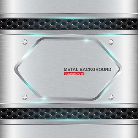 Metal background.Vector illustrationのイラスト素材