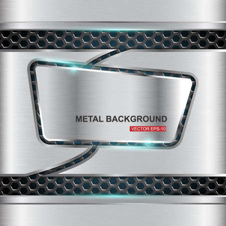Metal background.Vector illustrationのイラスト素材