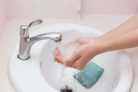 Cleaning Hands.