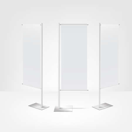 blank roll up banners.Vector illustration.のイラスト素材