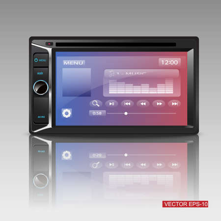 Modern Car Audio . vector illustrationのイラスト素材