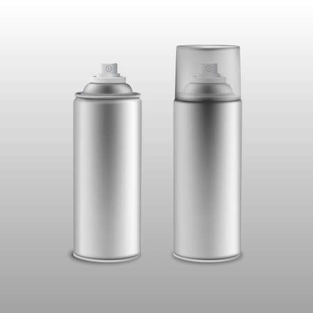 Blank aluminium spray can.Vector illustrationのイラスト素材