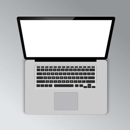 Laptop with blank screenのイラスト素材