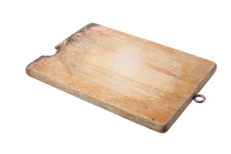 Wooden cutting board isolatedの写真素材