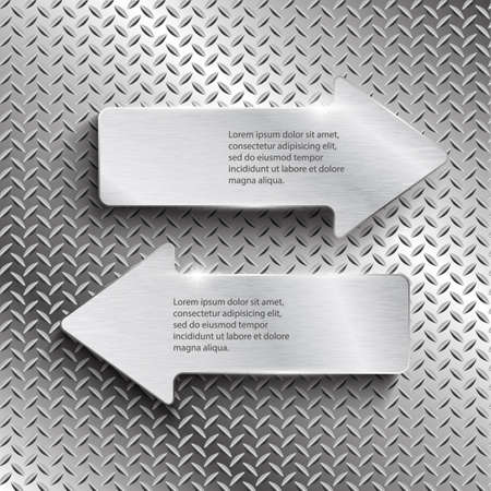 Metal background.,Numbered banners. Vector design template.Vector illustrationのイラスト素材