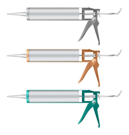 Silicone gun isolated on white illustrationのイラスト素材