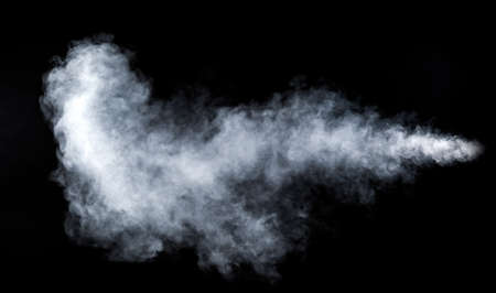 Smoke on black backgroundの写真素材