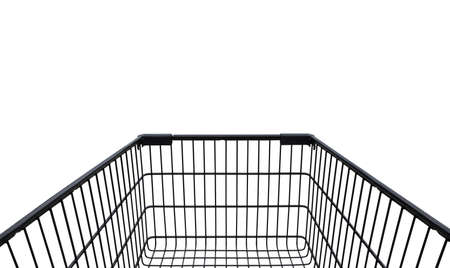 Shopping cart isolated on white backgroundの写真素材