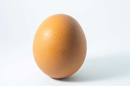 closeup of two organic eggs on white background Closeup view of group of boiled eggs isolated on...