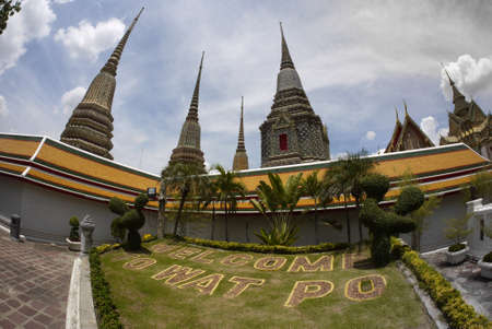 Wat Po Temple of Thailand pagodaの写真素材