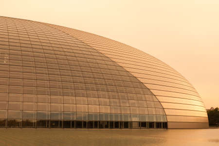BEIJING, CHINA - OCT 14, 2013 : National Centre for the Performing Arts on October 14, 2013 in Beijing, China. It seats 5,452 people. The first performance was held in December 2007のeditorial素材