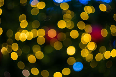 defocused bokeh Christmas tree lights