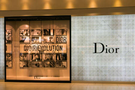 Bangkok, Thailand - Mar 3, 2017 :  Dior store in Suvarnabhumi International Airport, Bangkok, Thailand. Dior is a French company controlled and chaired by Bernard Arnault.のeditorial素材