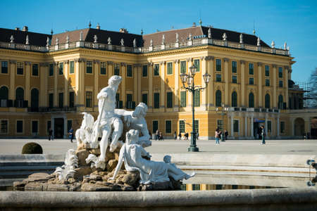 Vienna, Austria, Mar 4, 2017 : Schonbrunn  Baroque Palace in Vienna. is a former imperial summer residence.のeditorial素材