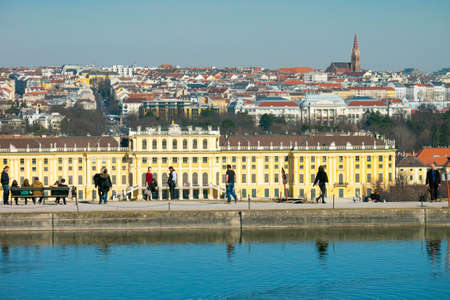 Vienna, Austria, Mar 4, 2017 : Schonbrunn  Baroque Palace in Vienna. is a former imperial summer residence.のeditorial素材