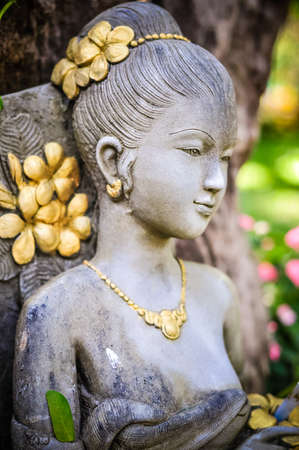 woman statue in thailandの写真素材