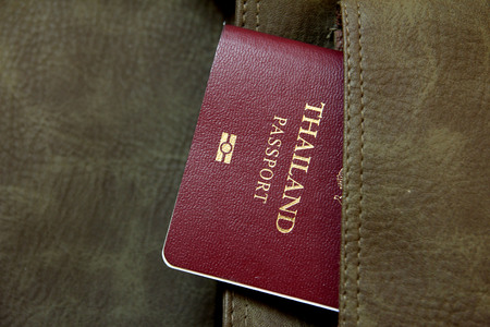 Thai passport in bag