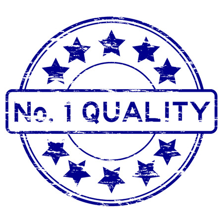 Blue No. 1 quality stampのイラスト素材