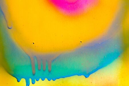 Abstract colorful fluorescent blue, yellow, pink colorの写真素材