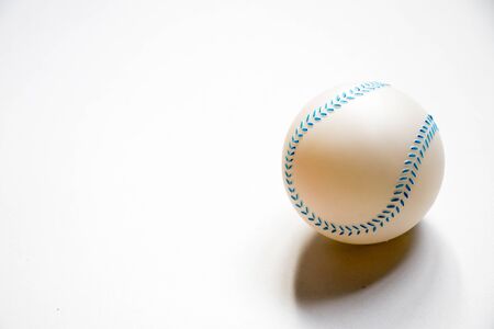 Basetball child toy placed on white backgroundの写真素材