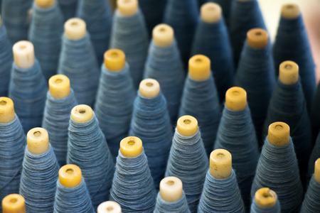 Closed up of group thread spin backgroundの写真素材