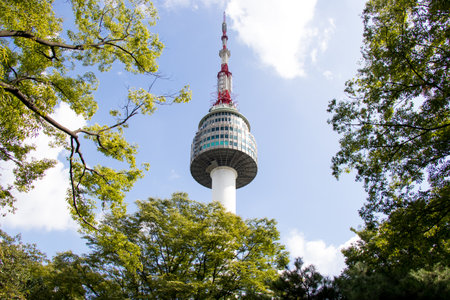 Sep 1, 2018, Seoul, South Korea : N seoul tower on Namsan mountain at Seoul, South Korea