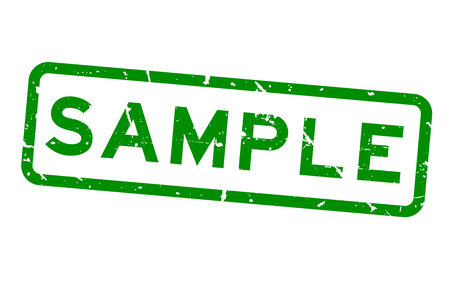 Grugne green sample word square rubber seal stamp on white backgroundのイラスト素材